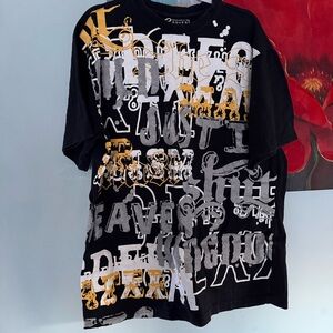 Request Shirt Mens XL XLarge Graffiti  Legend Black Gold T-Shirt Top Streetwear